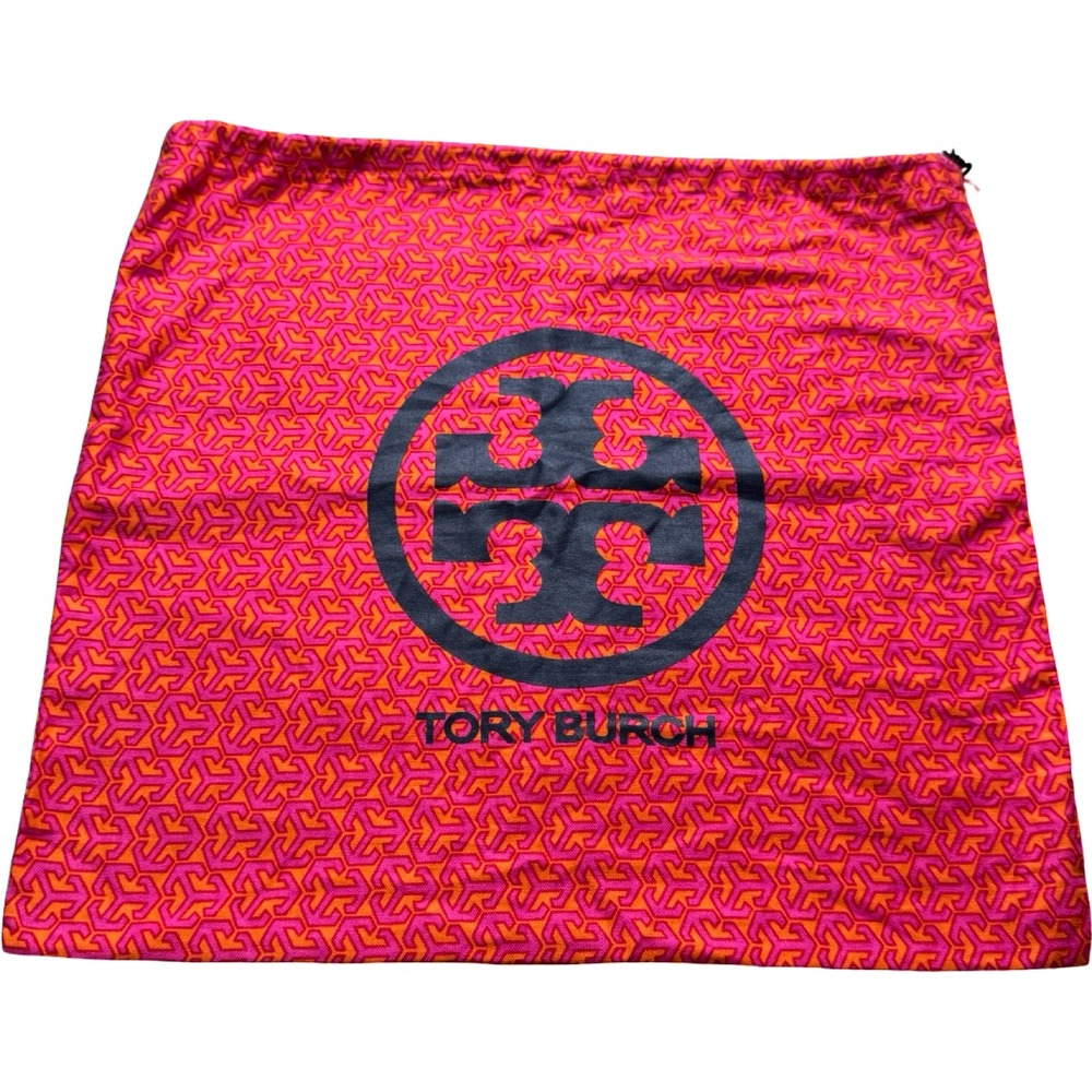 Tory Burch Dust Bag Unisex OS Pink Orange Good Geometric Logo Drawstring Large